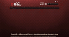 Desktop Screenshot of hotel-ruze.cz