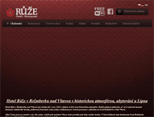 Tablet Screenshot of hotel-ruze.cz